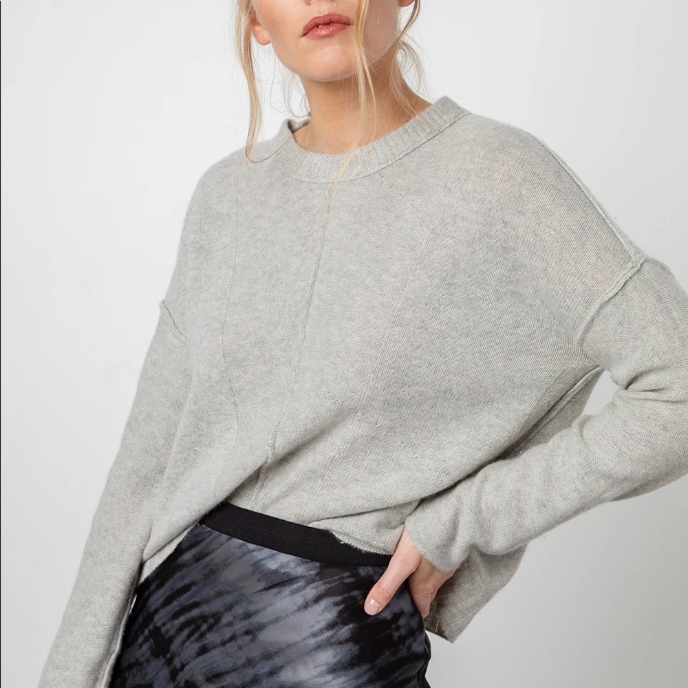 Rails Joanna Cashmere Blend Sweater Heather Gray